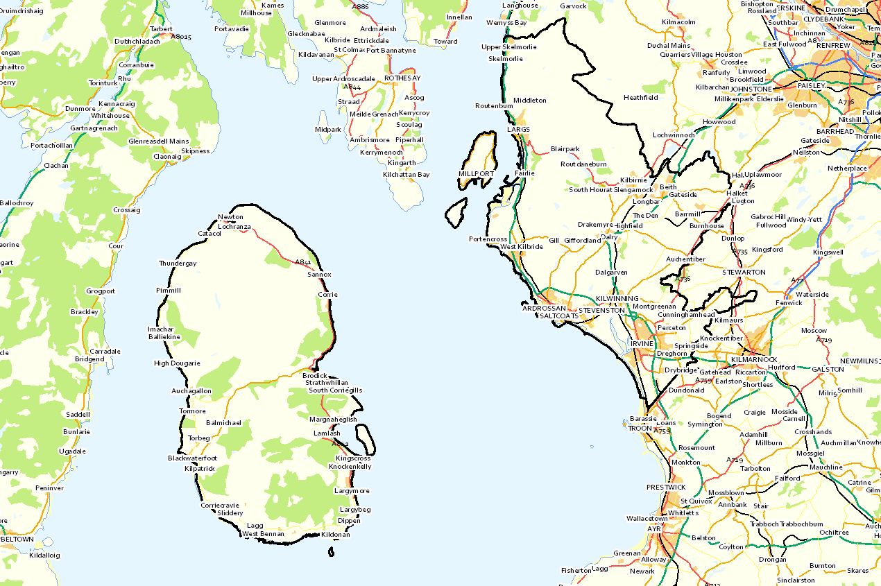North Ayrshire Council Map Building Standards Register